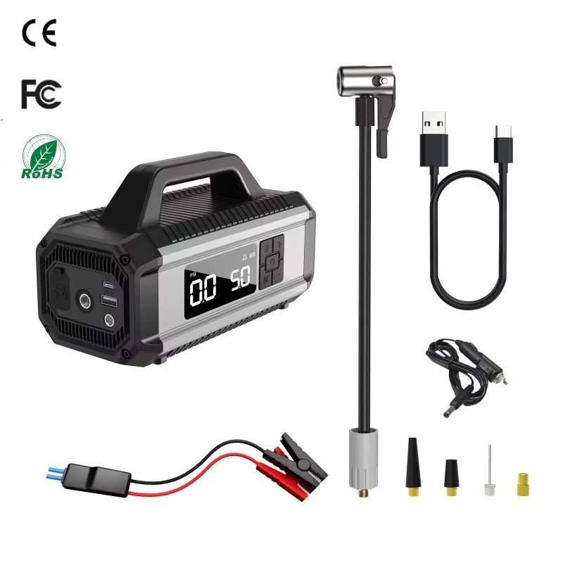 ST634 10000mAh Emergency Starting Power Supply 150w Jump Starter With 22MM Air Compressor