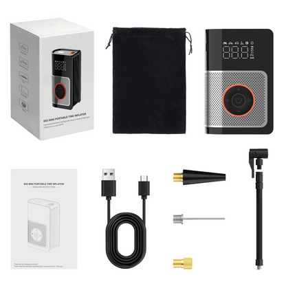 PQ852 Mini Tire Inflator Car Air Pump Portable Air Compressor LCD Digital Display Multi-function air Pump