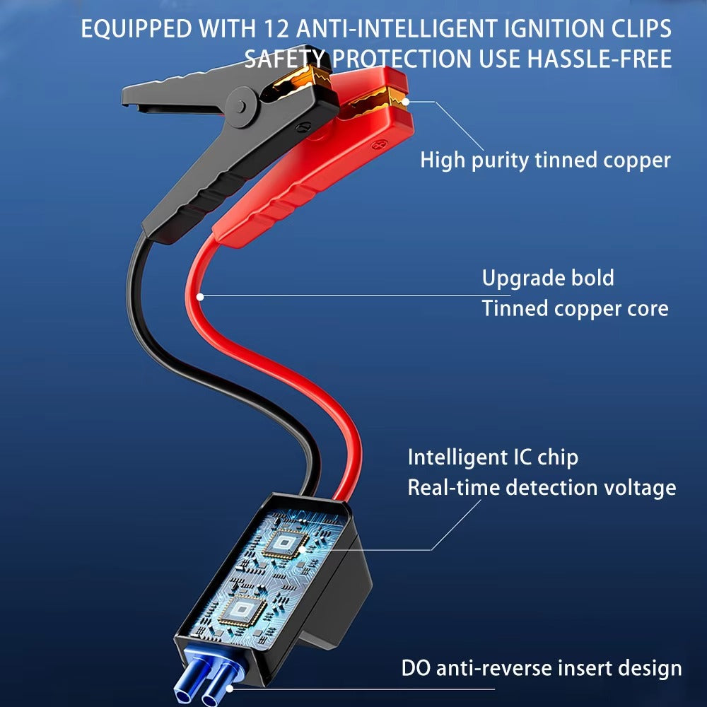 ST632 7200mAh Capacity 800A Peak Jump Starter 150 Psi Portable Air Compressor ABS Material Car Emergency Tools Tire Pressure Monitor