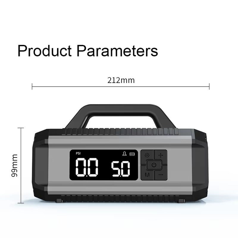 ST634 10000mAh Emergency Starting Power Supply 150w Jump Starter With 22MM Air Compressor