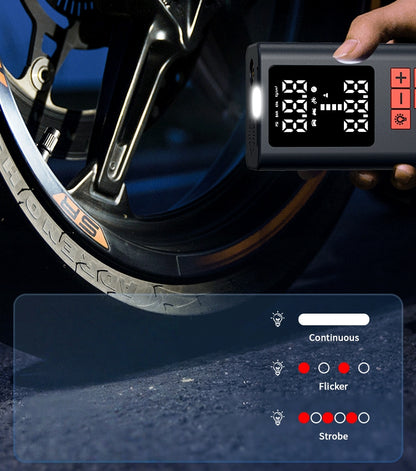 PR021  Mini Air Compressor with HD LED Light Fast Inflation for Car Tires Motorcycle Bikes OEM/ODM Support