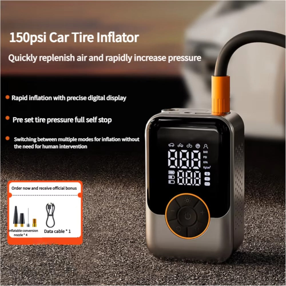 PT221 Portable Mini Fast Charging Car Wireless Air Pump High Pressure Electric Compressor Tire Inflator for Car Tires