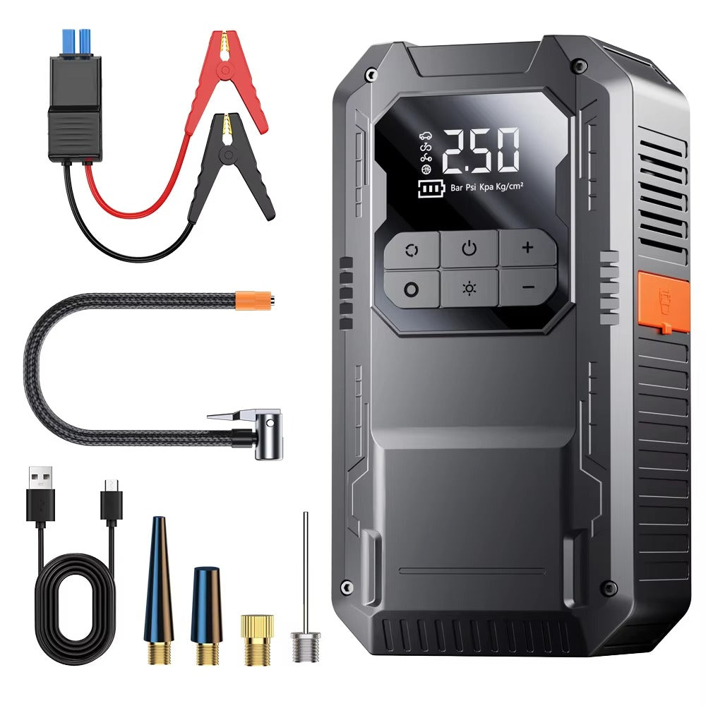 SQ403 4*2000mAh 14.8V Car Air Pump & Air Compressor 800A Peak 150PSI Tire Inflator Power Bank for Motorcycles & Trucks