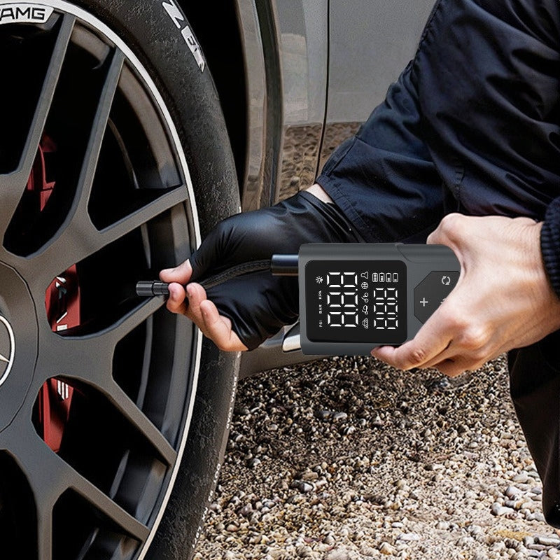 PR024 Tire Inflator Portable Air Compressor 150 PSI Rechargeable Cordless Auto Air Pump for Car Tires Motorcycle Bike Ball