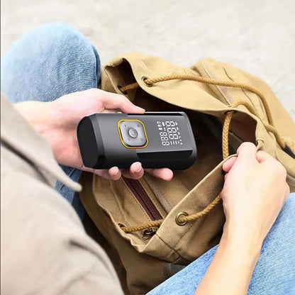 PQ402 Portable Electric Air Compressor with Tire Pressure Gauge for Car Bike Motorcycle Multifunctional  Inflator