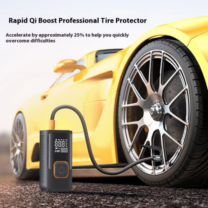 PQ402 Portable Electric Air Compressor with Tire Pressure Gauge for Car Bike Motorcycle Multifunctional  Inflator