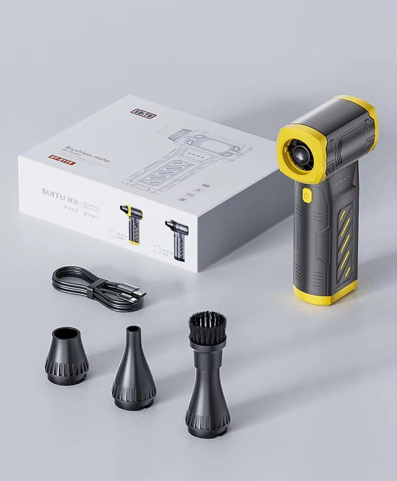 FS119 Mini Turbo Jet Fan 130000RPM Turbo Violent Blower 8000mah Rechargeable Car Vacuum Cleaner 2 Gear Strong Blower