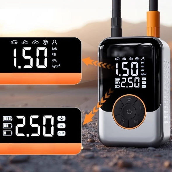 PT221 Portable Mini Fast Charging Car Wireless Air Pump High Pressure Electric Compressor Tire Inflator for Car Tires