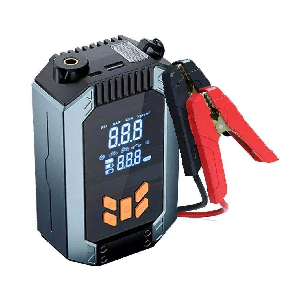 ST632 7200mAh Capacity 800A Peak Jump Starter 150 Psi Portable Air Compressor ABS Material Car Emergency Tools Tire Pressure Monitor