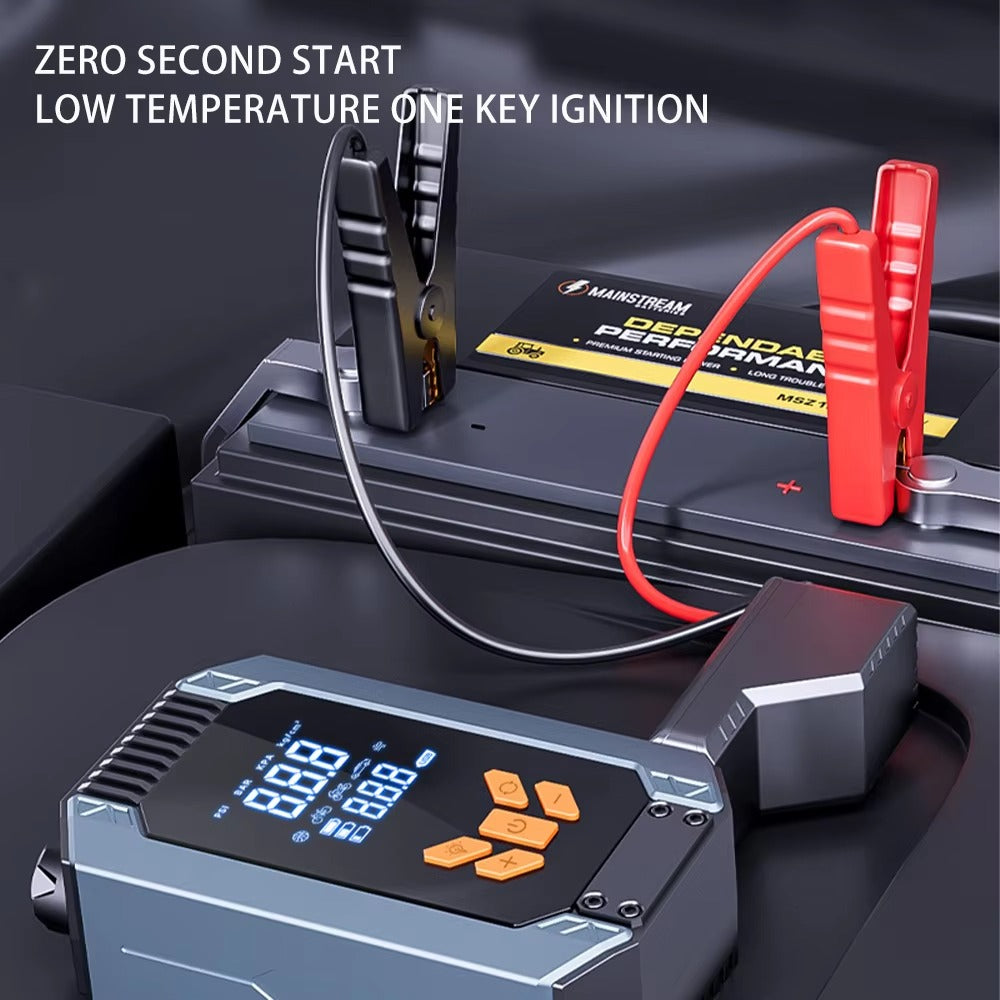 ST632 7200mAh Capacity 800A Peak Jump Starter 150 Psi Portable Air Compressor ABS Material Car Emergency Tools Tire Pressure Monitor