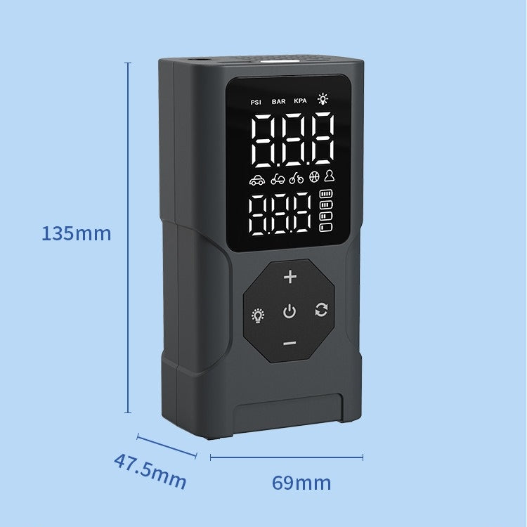 PR024 Tire Inflator Portable Air Compressor 150 PSI Rechargeable Cordless Auto Air Pump for Car Tires Motorcycle Bike Ball