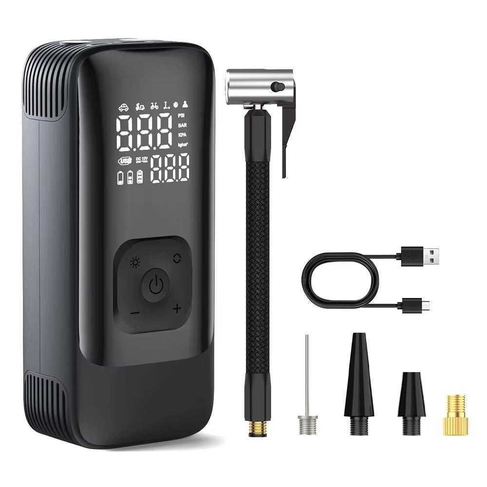 PQ502 Portable Air Compressor Tire Inflator 150PSI High Pressure Fast Inflation Digital Display Auto Shut Off Pump for Car Tires