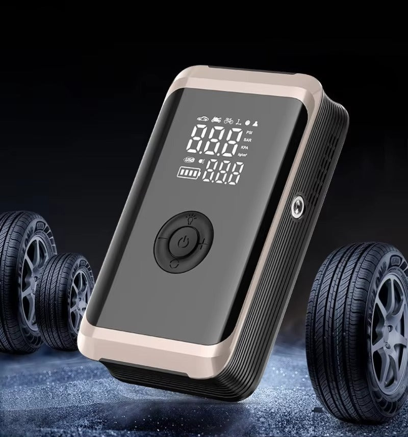 SQ202 4 In1 Portable 14.8V Jump Starter Digital Display Tire Inflation Powerbank LED Light Pressure Monitor Function for Compact