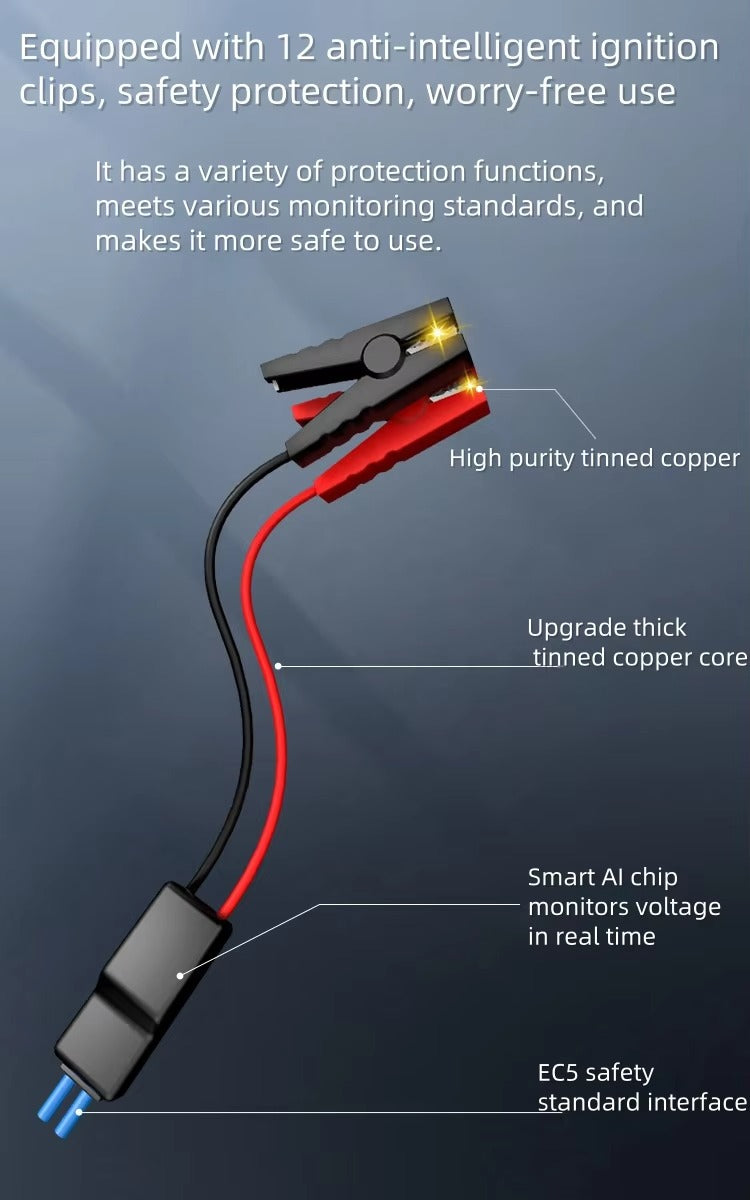 ST634 10000mAh Emergency Starting Power Supply 150w Jump Starter With 22MM Air Compressor