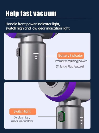 VT653 Vacuum Cleaner 15000pa 100w Powerful Brushless Motor Mini Wireless Portable 3-Level  Handheld Car Vacuum Blower Suction Cleaner