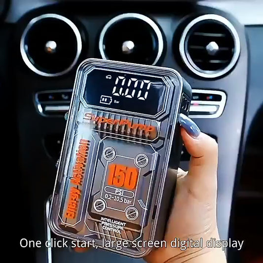 PT619 Multi-functional wireless car air compressor 150PSI emergency portable electric tire inflator